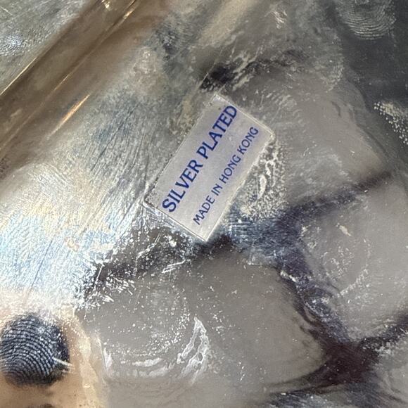 International Silver Serving Tray w/ 2 Glass Inserts NOS Incomplete Set - Picture 8 of 9